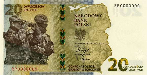 2022 - Polska - 20 zł - Ochrona polskiej granicy wschodniej