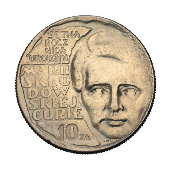 1967 - Polska - 10 zł - Maria Skłodowska-Curie