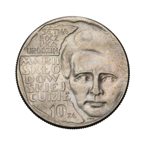 1967 - Polska - 10 zł - Maria Skłodowska-Curie