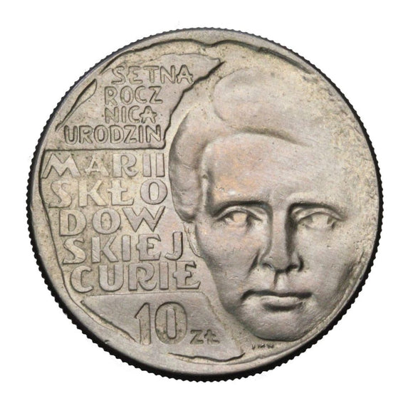 1967 - Polska - 10 zł - Maria Skłodowska-Curie