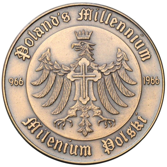 1966 - Kanada - Medal - 1000-lecie Polski Chrześcijańskiej
