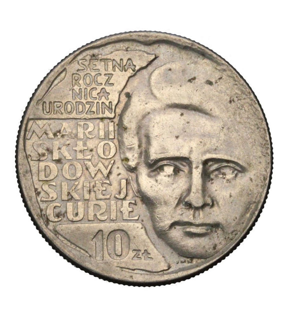 1967 - Polska - 10 zł - Maria Skłodowska-Curie