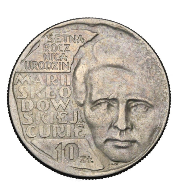 1967 - Polska - 10 zł - Maria Skłodowska-Curie