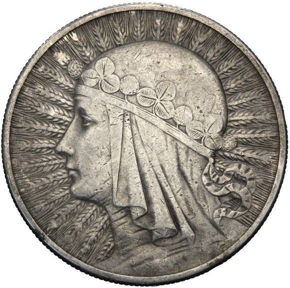 1932 - Polska - 10 zł - Polonia (głowa kobiety)