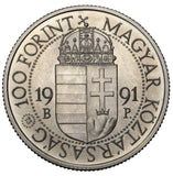 1991 - Węgry - 100 Forint - Jan Paweł II na Węgrzech