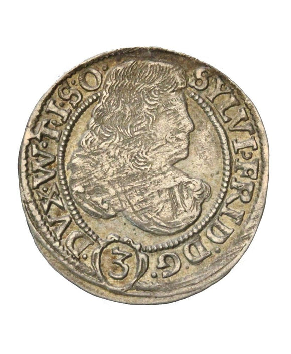 1674 - Niemcy - 3 Kreuzer - Wirtemberga / Śląsk