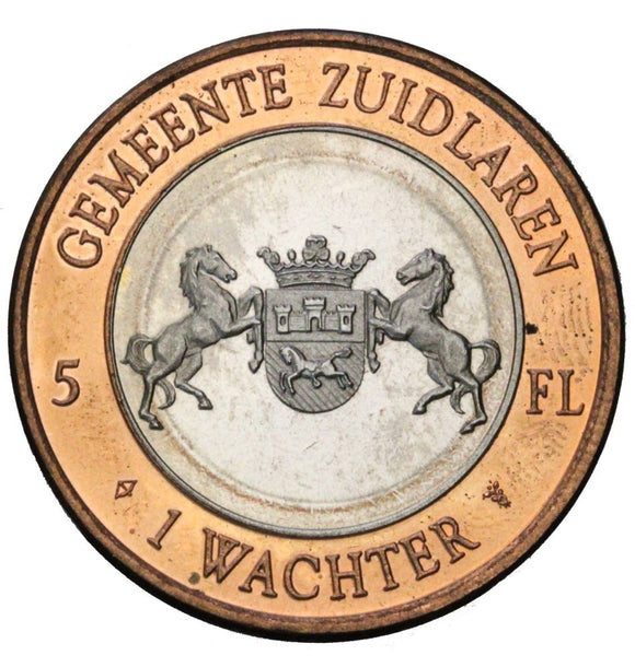 1997 - Holandia - 5 Florin - 1 Wachter - Gmina Zuidlaren