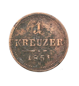 1851 - Austria - 1 Kreuzer