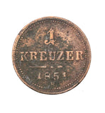 1851 - Austria - 1 Kreuzer