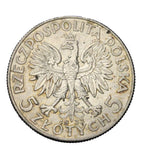 1933 - Polska - 5 zł - Polonia (Głowa Kobiety)
