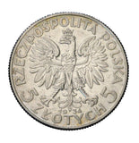 1934 - Polska - 5 zł - Polonia (Głowa Kobiety)