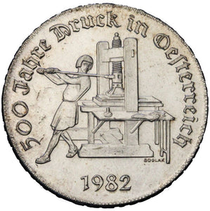 1982 - Austria - 500 Szylingów - 500 Lat Austriackiego Druku