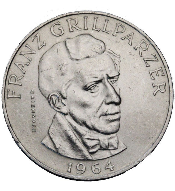 1964 - Austria - 25 Szylingów - Franz Grillparzer