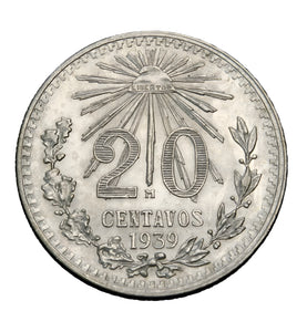 1939 - Meksyk - 20 Centavos