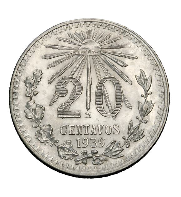 1939 - Meksyk - 20 Centavos