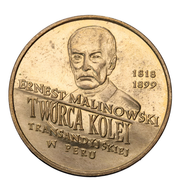 1999 - Polska - 2 zł - 100 Rocznica Śmierci Ernesta Malinowskiego