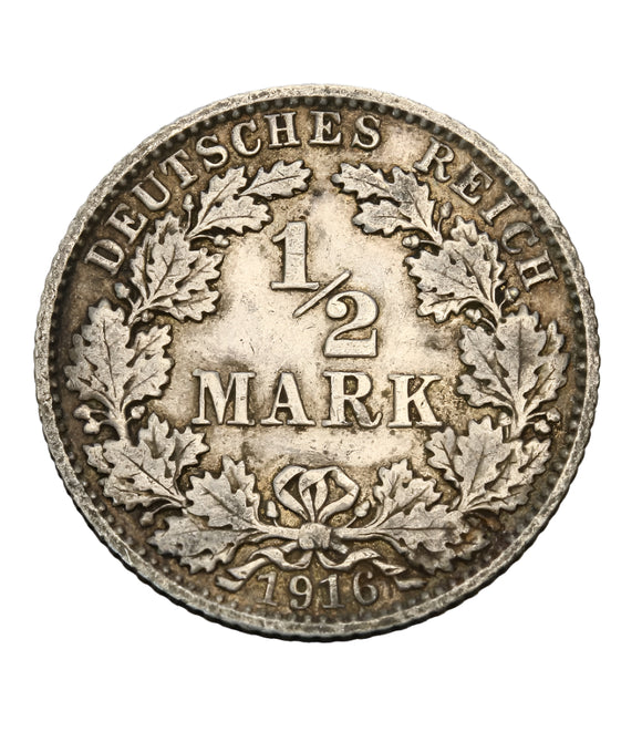1916 - Niemcy - 1/2 Marki