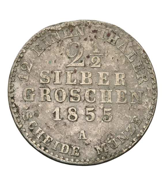 1855 - Niemcy - 2,5 Srebrnego Grosza