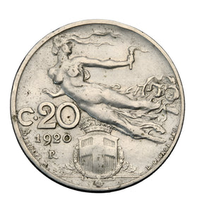 1920 - Włochy - 20 Centesimi