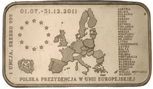 1 uncja - 2011 - Polska Prezydencja w Unii Europejskiej - sztabka