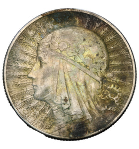 1934 - Polska - 5 zł - Polonia (Głowa Kobiety)