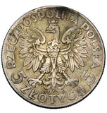 1934 - Polska - 5 zł - Polonia (Głowa Kobiety)