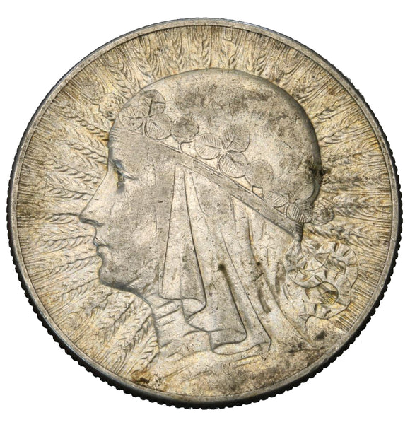 1934 - Polska - 5 zł - Polonia (Głowa Kobiety)