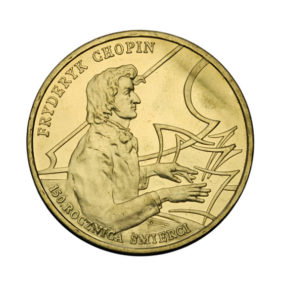 1999 - Polska - 2 zł - 150 Rocznica Śmierci Fryderyka Chopina
