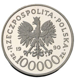 1990 - Polska - 100000 zł - Solidarność 1980 - 1990 - mała