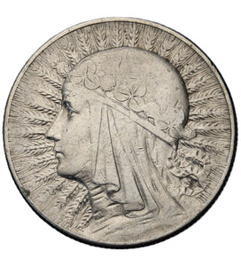 1933 - Polska - 5 zł - Polonia (głowa kobiety)