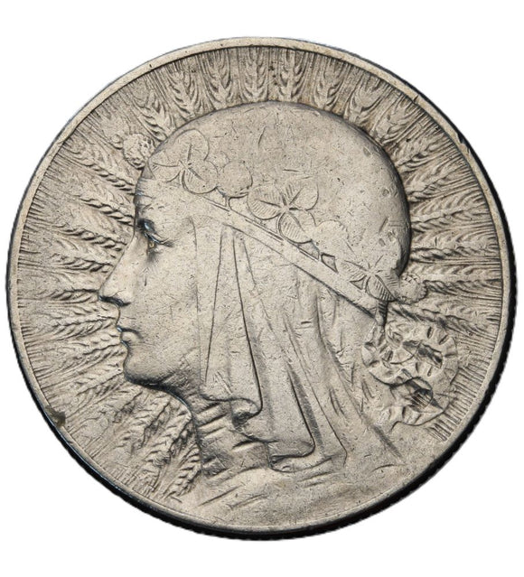 1933 - Polska - 5 zł - Polonia (głowa kobiety)