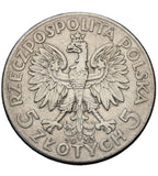 1933 - Polska - 5 zł - Polonia (głowa kobiety)