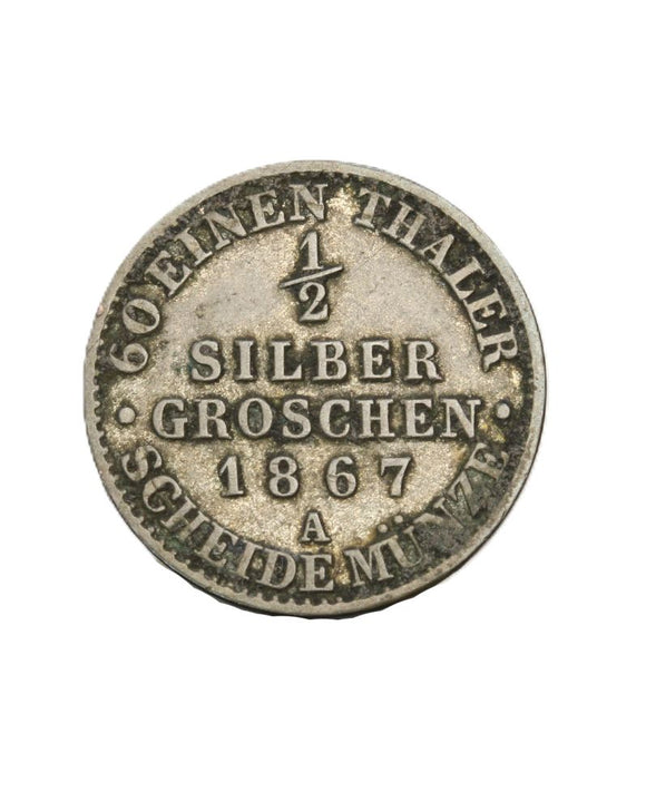 1867 - Niemcy - 1/2 Srebrnego Grosza