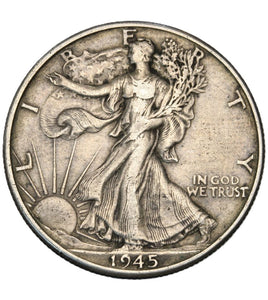 1945 - USA - 1/2 Dolara - Walking Liberty Half Dollar
