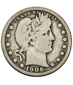 1906 - USA - 1/4 Dolara - Barber Quarter Dollar