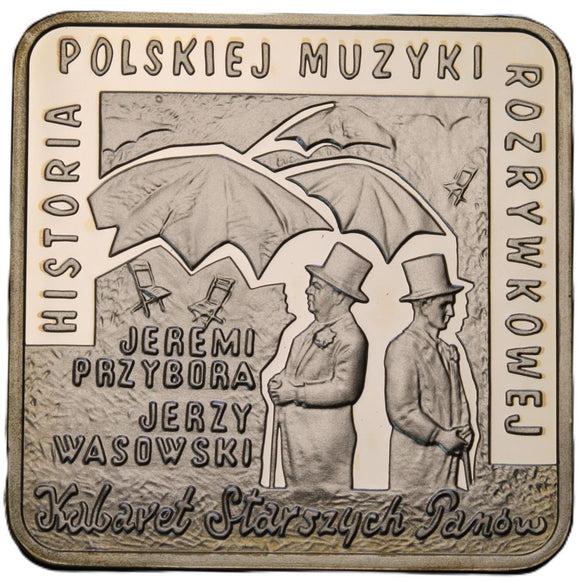 2011 - Polska - 10 zł - Jeremi Przybora, Jerzy Wasowski - kwadrat