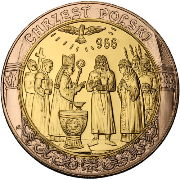 Medal - Chrzest Polski - Bóg, Honor, Ojczyzna