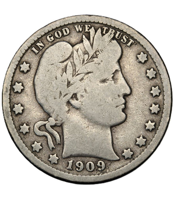 1909 - USA - 1/4 Dolara - Barber Quarter Dollar