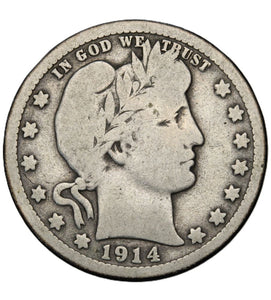 1914 - USA - 1/4 Dolara - Barber Quarter Dollar