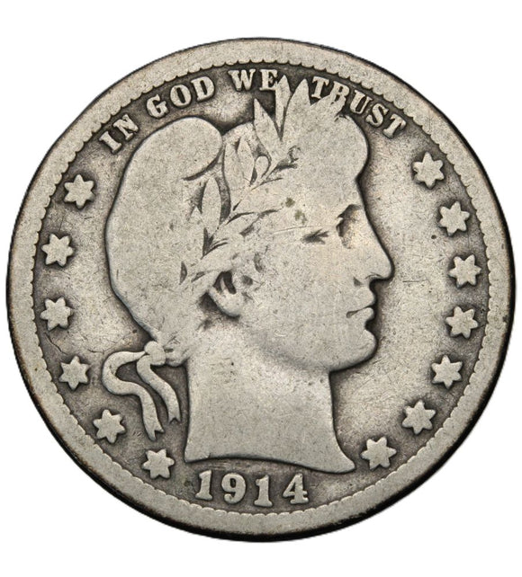 1914 - USA - 1/4 Dolara - Barber Quarter Dollar