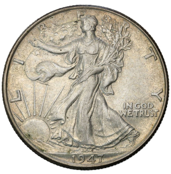 1947 - USA - 1/2 Dolara - Walking Liberty Half Dollar