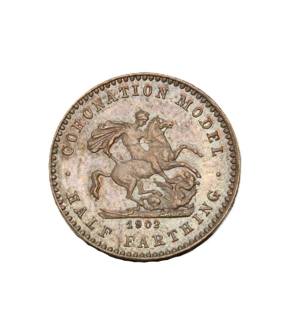 1902 - Wielka Brytania - 1/2 Farthing - model koronacyjny
