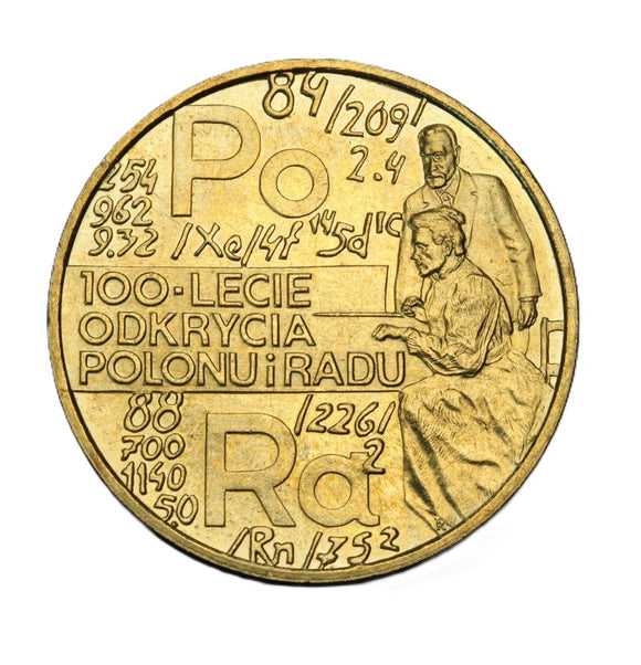 1998 - Polska - 2 zł - 100-lecie Odkrycia Polonu i Radu