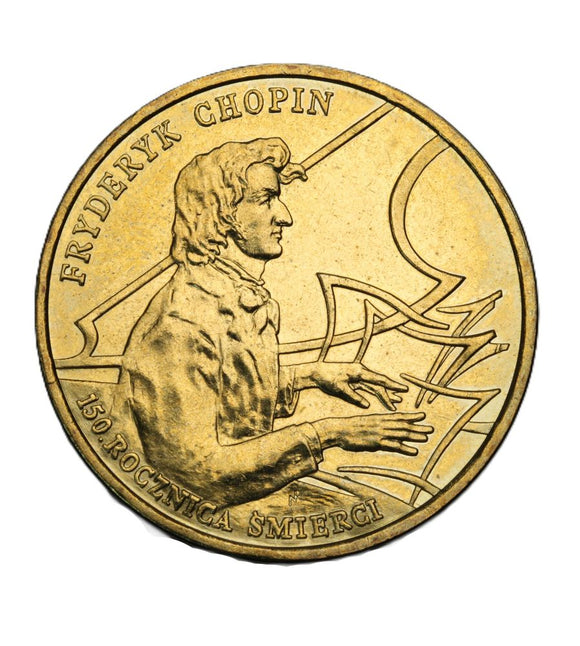 1999 - Polska - 2 zł - 150 Rocznica Śmierci Fryderyka Chopina
