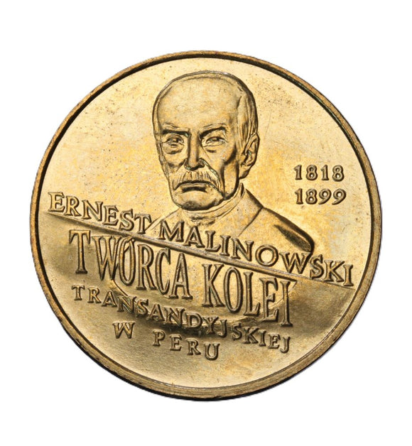 1999 - Polska - 2 zł - 100 Rocznica Śmierci Ernesta Malinowskiego