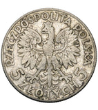 1932 - Polska - 5 zł - Polonia (głowa kobiety)