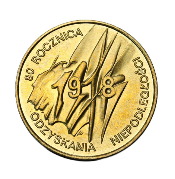 1998 - Polska - 2 zł - 80 Rocznica Odzyskania Niepodległości