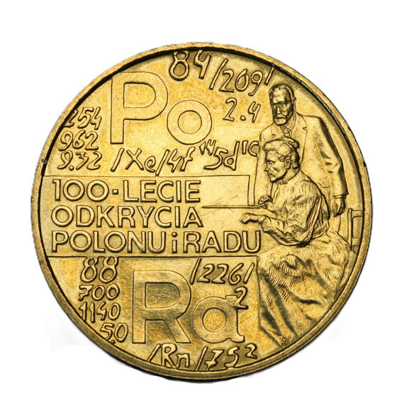 1998 - Polska - 2 zł - 100-lecie Odkrycia Polonu i Radu
