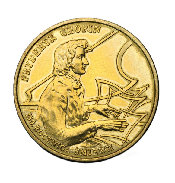 1999 - Polska - 2 zł - 150 Rocznica Śmierci Fryderyka Chopina
