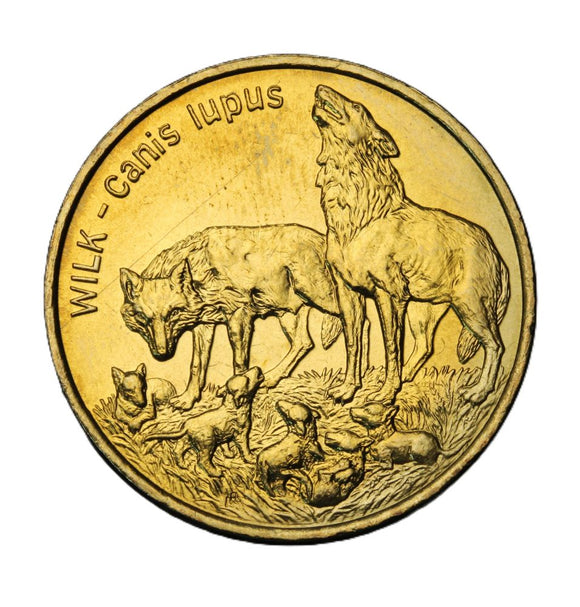1999 - Polska - 2 zł - Wilk